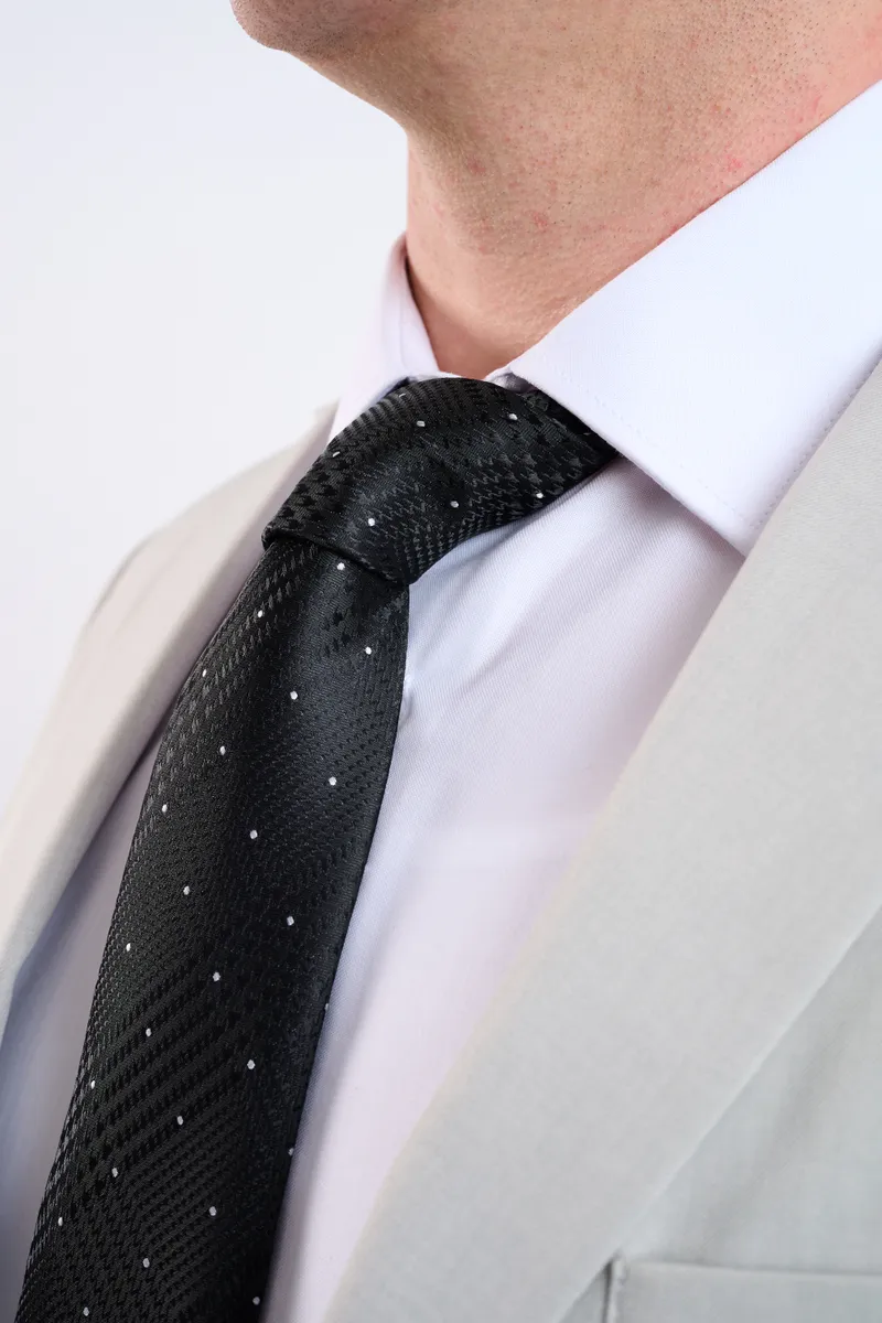 Traje gris perla